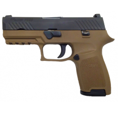 Sig P320C FDE 9mm pistol 3.9'' barrel Flat Dark Earth frame/ black slide CONTRAST SIGHTS (2) 15rd mags