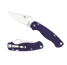 SPYDERCO PARAMILITARY2 BLUE G10 PLAIN KNIFE