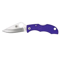 SPYDERCO LADYBUG3 PURPLE FRN PLAIN KNIFE