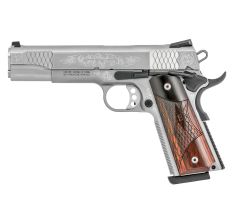 Smith & Wesson Engraved 1911 45 ACP 5" 8rd Stainless