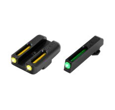 Truglo Brite-Site Tritium/Fiber Optic Sight Fits Glock 42 and 43 Green, Yellow