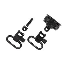 Uncle Mike's QD Mag Cap & Wood Screw 1" Swivel Rem 870 Black