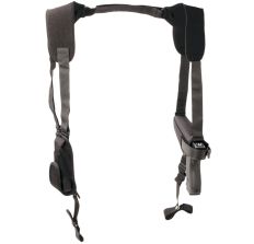 Uncle Mike's Horizontal Pro Pak 1 Shoulder Holster 4" Med Auto Ambi Black