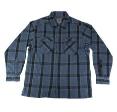 Vertx Canyon River Flannel Large Long Sleeve Shirt Blue