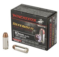 Winchester Ammunition Defender 10MM 180Gr Jacketed Hollow Point 20rd