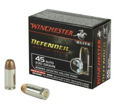 Winchester Ammunition PDX1 Defender 45 ACP 230Gr JHP 20rd