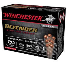 Winchester Ammunition Defender 20Ga 2.75" 3 Buck Buckshot 10rd