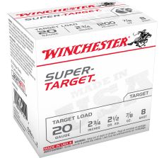 Winchester Ammunition Super Target 20Ga 2.75" #8 Shotshell 25rd