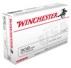 Winchester Ammunition USA WHITE BOX 308 Winchester 147Gr FMJ 20rd