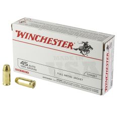 Winchester Ammunition USA WHITE BOX 45 ACP 185Gr FMJ 50rd