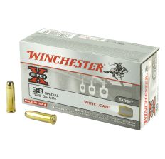 Winchester Ammunition Super-X WinClean 38 Special 125Gr Jacketed Flat Point WinClean 50rd