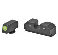 XS Sights R3D Night Sights Glock 17/19 Taurus G3c Walther PDP Green Tritium Front Black Rear