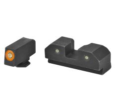 XS Sights R3D Night Sights Glock 17/19 Taurus G3c Walther PDP Orange Tritium Front Black Rear