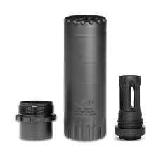 YHM TURBO T3 5.59" 556NATO Suppressor w/ QD Flash Hider Black