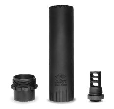 YHM TURBO T3 5.59" 556NATO Suppressor w/ QD Muzzle Brake Black